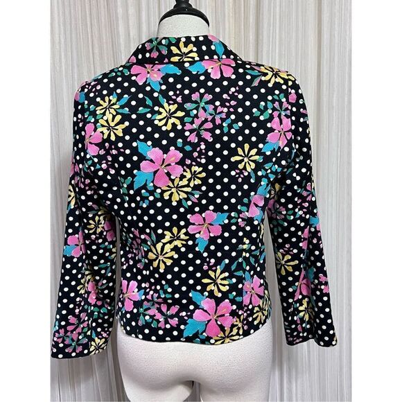 Lorizoni Embellished Long Sleeve Floral Jacket Size Small - Picture 3 of 4